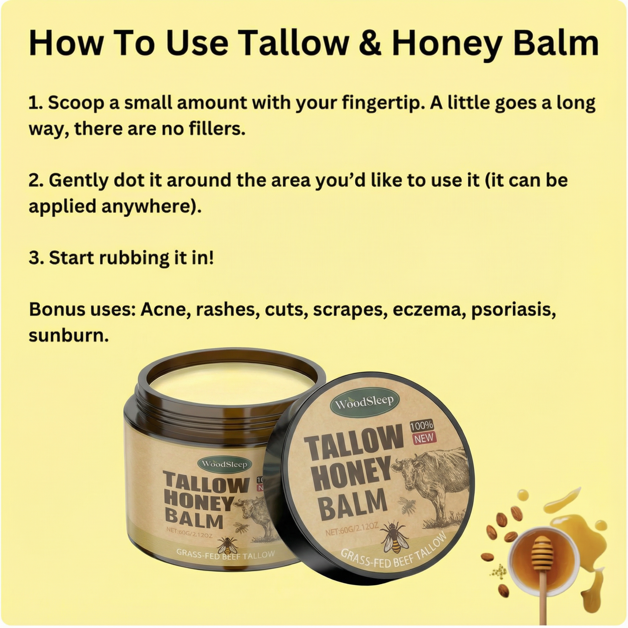 Tallow Honey Balm - 60G